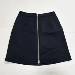ローリーズファーム ミニスカート Fサイズ 黒 ジップ ウエストゴム 美品のサムネイル