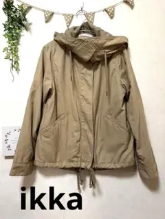 ikka イッカ ベージュ マウンテンパーカー Mサイズ