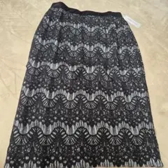 再値下げしました。ANELA LUX 黒レースタイトスカート