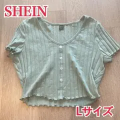 SHEIN Tシャツ トップス 半袖 グリーン 緑