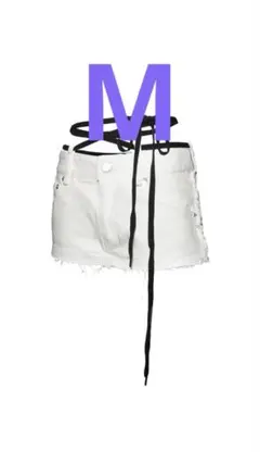 THEREDTHREAD corded script skirt 白 S - メルカリ