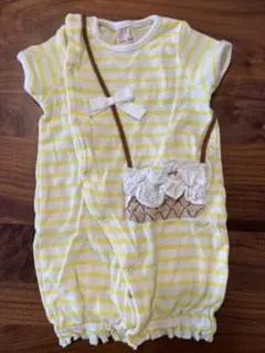 petit mainロンパースとソックスセット