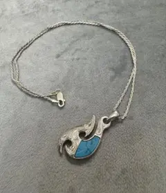 ハワイアンジュエリー　シルバー ターコイズ ネックレス　メンズ