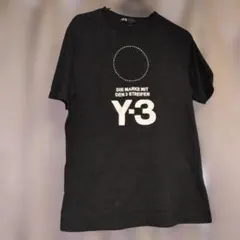 美品】Y-3 バックプリント ビッグロゴ サンプル風デザイン M ブラック