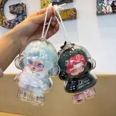 ※ぬいぐるみなし スカルパンダ 透明 クリアケース 雨カバー グッズ 保護ケース