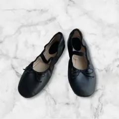 ZARA ブラック フラット バレエシューズ 31 19.0cm