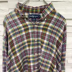 90s Ralph LaurenラルフローレンBLAIRE 長袖チェックシャツ