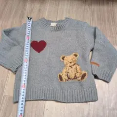 petit main クマさんハート柄セーター　90サイズくらいだと思います。