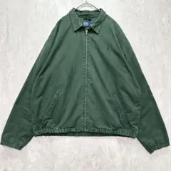 【雰囲気抜群】ラルフローレン スウィングトップ L ボロ 襤褸 グランジ 緑