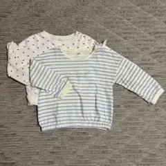 2枚セット　ハート　ボーダー　長袖　カットソー　スウェット　美品　バースデイ