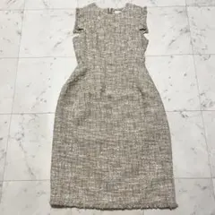 【未使用】 CELFORD ウール混 ツイードワンピース 38