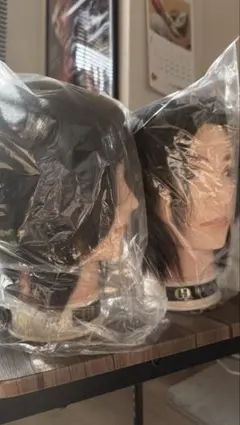 【新品未使用】美容師練習用 ショートヘアウィッグ 2点セットのサムネイル