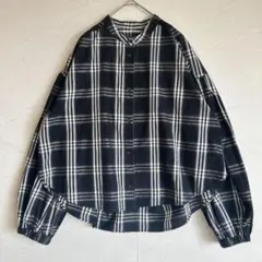 デッサン バックタックチェックブラウス バンドカラー シャツ 2 M ワールのサムネイル