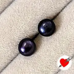 ピアス　レディース　バロック　パール　スターリングシルバー925　黒　淡水　春服