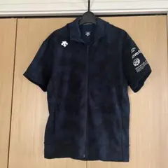 《極美品》DESCENT 半袖ジップパーカー ネイビー Move Sport