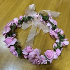 ☆期間限定値下げ☆花かんむりピンク(バラ)