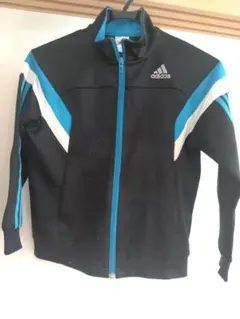 adidas ジャージ 黒/青/白　140cm