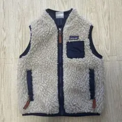 パタゴニア レトロX ベスト　アイボリー/ネイビー　3T 90〜100