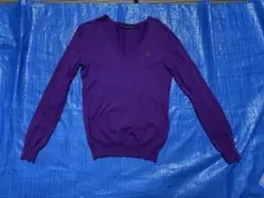 ラルフローレンスポーツVネックセーター 紫