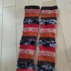 おかわり名人様専用#マルチカラー ニット レッグウォーマー