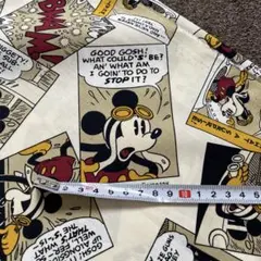 ミッキーマウス コミックプリント 生地 110cm x 110cm