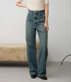 AZUL DENIM ハイウエストワイドデニム
