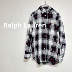 ラルフローレン Ralph Lauren 　ボタンダウンチェック　長袖シャツ　M