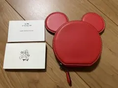 COACH ミッキーマウス コインケース レッド