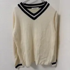 chocol raffine robe Vネック ニット アイボリー L