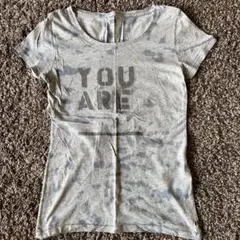 Levi’s Tシャツ 半袖 グレーに紺色のまだら模様 XS 実質Sサイズ