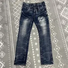 00s【archive】3Dデニムパンツ Y2K opium お兄系 S