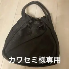 イビサ本革巾着バッグ
