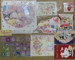 サンリオ いちご新聞 付録　まとめ売り　ポストカード　シール　巾着等