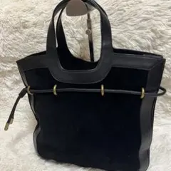 スエード ハンドバッグ