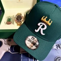 ROLEX ベースボールキャップ グリーン メッシュ - メルカリ