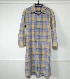 natural couture シャツワンピース 長袖 チェック柄