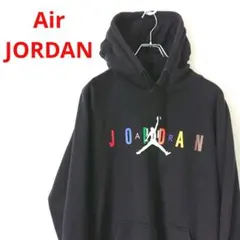 Air JORDAN エアジョーダン 黒 デカロゴ パーカー フーディーのサムネイル