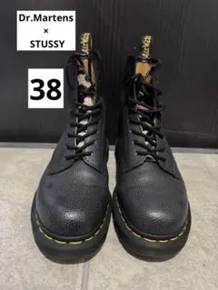 ドクターマーチン STUSSYスチューシー別注8ホールブーツ レオパード柄ハラコ