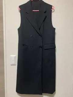 GU ジレ ブラック ダブルボタン