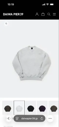 DAIWA PIER39 グレー トレーナー