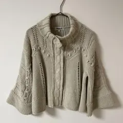 ヒロコビス　ニットボレロ　七分袖カーディガン　アイボリー　ヒロココシノ　9