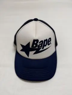 A BATHING APE BAPE メッシュキャップ ネイビー 希少のサムネイル