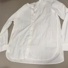 無印良品 ホワイト コットン 長袖シャツ