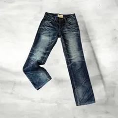 00s Y2K archive 鬼ヒゲ　ウォッシュ加工 ハチノス　denimのサムネイル