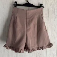 Bye Bye ベージュ フリル裾 ショートパンツ F