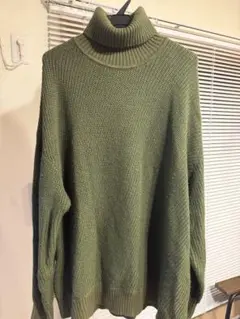 MAISON SPECIAL オリーブグリーン タートルネックニット