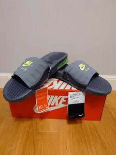①NIKE AIR サンダル グレー/イエロー 10 - メルカリ