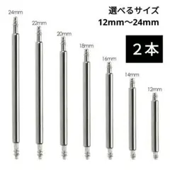 948) ベルトピン 交換 バネ棒 修理 金具 ステンレス パーツ 腕時計 2本