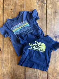 【人気セット】ノースフェイス & パタゴニア キッズTシャツ 80 2枚