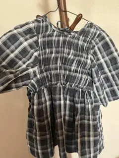LOWRYSFARM ローリーズファーム　　チェックパフスリーブブラウス